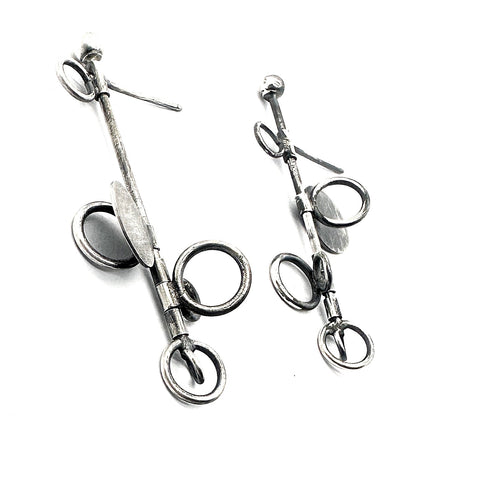 Pallu Silver Earrings