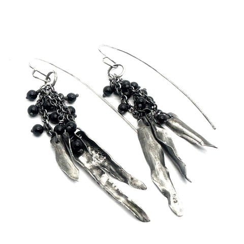 Burn Silver Earrings