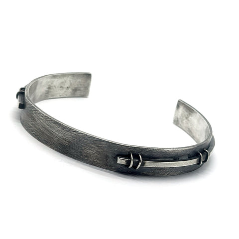 Appex Solid Silver Cuff Bracelet