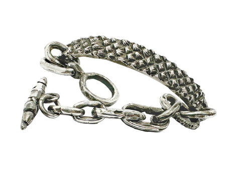 Asher Solid Silver Bracelet
