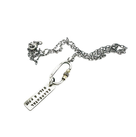 Syka Silver Tag Pendant Necklace