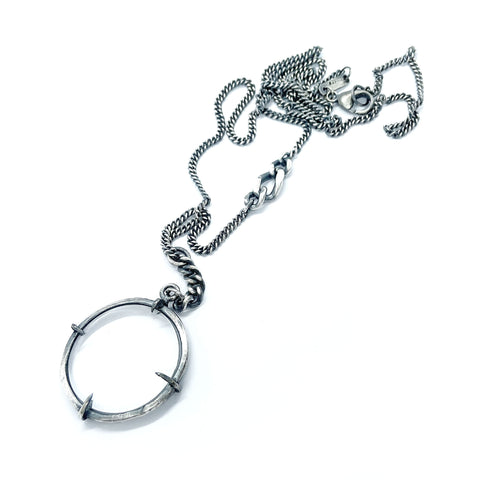 Meir Silver Magnifying Glass Necklace