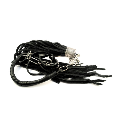 Zakai Silver and Leather Keychain