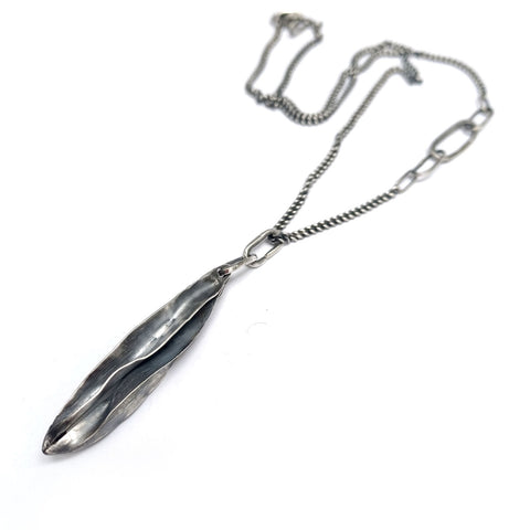 Saga Silver Pod Pendant Necklace