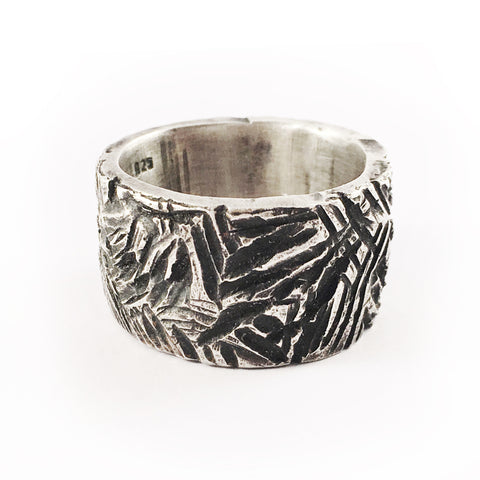 Seth Textured Silver Ring