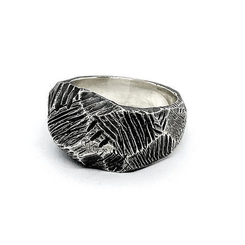 Ruslan Textured Silver Ring