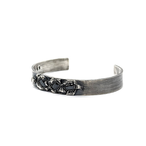 Bastion Silver Cuff Bracelet