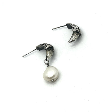 Ashen Silver Earrings