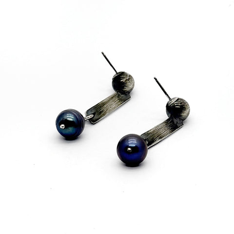 Exoplanet Silver Earrings