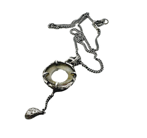Abia Silver Pendant Necklace