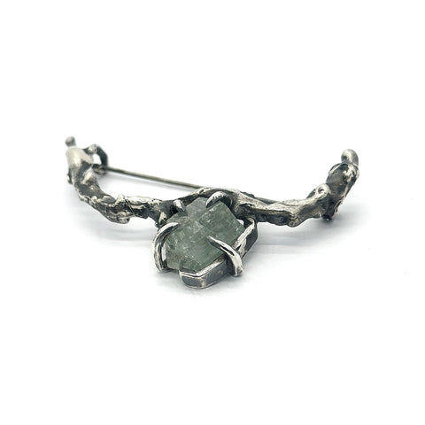 Lichen Silver Brooch