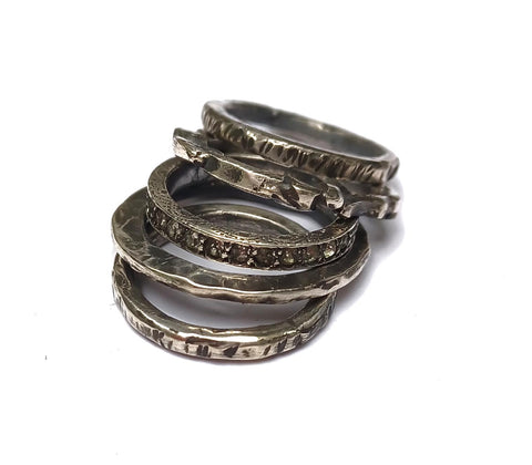 Jora Stack Silver Rings
