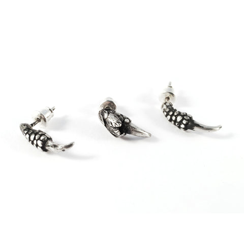 Calem Triple Talon Silver Earrings