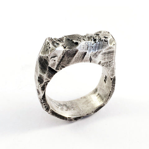 Yvon Textured Silver Ring